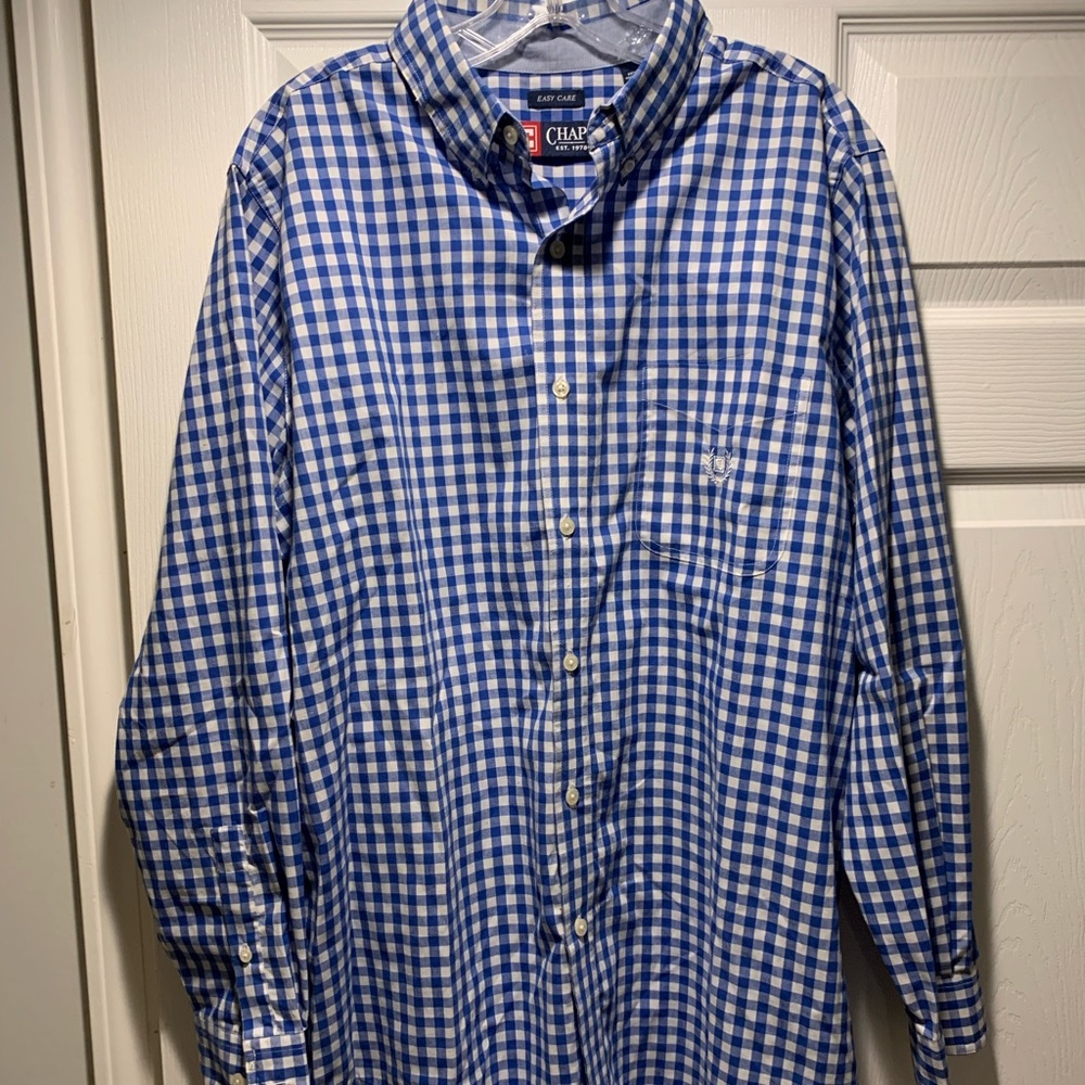 Chaps Mens Long Sleeve Button Front Shirt